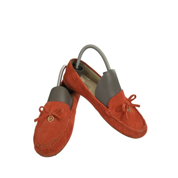 Michael Kors Womens  Size 5M rust Suede Leather driving Loafers Slip-On Shoes - Picture 1 of 8